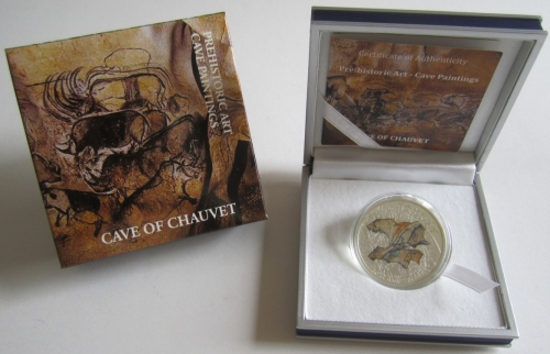 Niue 1 Dollar 2011 Prehistoric Art Cave Paintings of Chauvet Silver