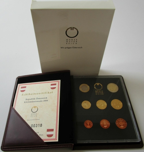 Austria Proof Coin Set 2004