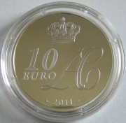 Monaco 10 Euro 2011 Wedding Prince Albert II & Charlene Wittstock Silver