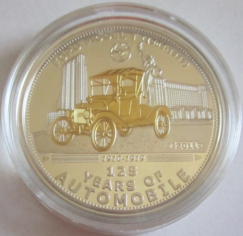 Palau 5 Dollars 2011 125 Years Automobile Ford Model T Silver