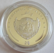 Palau 2 Dollars 2011 125 Years Automobile Benz...