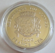 Congo 1000 Francs 2007 Railroads 160 Years...