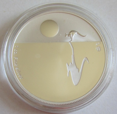 Australien 1 Dollar 2010 Kangaroo at Sunset F15 Privy BU