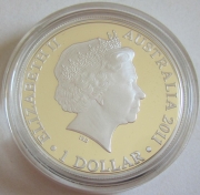 Australia 1 Dollar 2011 Kangaroo at Sunset Fabulous 15 Privy 1 Oz Silver Proof