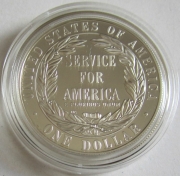 USA 1 Dollar 1996 National Community Service Silver Proof