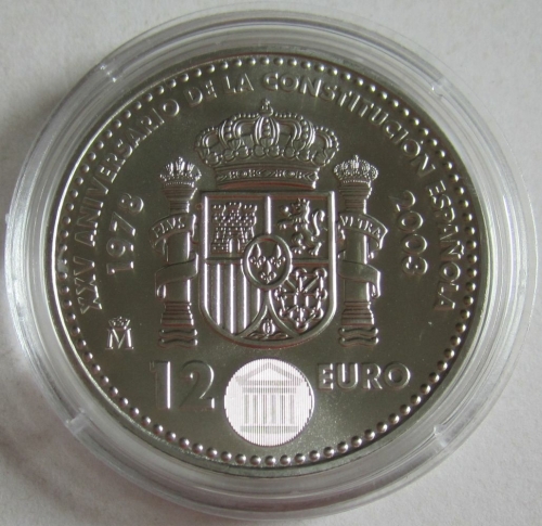 Spanien 12 Euro 2003 25 Jahre Verfassung