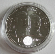 Spain 12 Euro 2004 Royal Wedding Silver