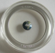 Latvia 5 Euro 2016 Blue Planet Earth Silver