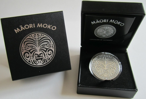 Tokelau 5 Dollars 2017 Maori Moko 1 Oz Silver