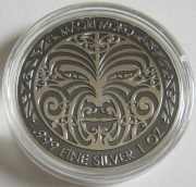 Tokelau 5 Dollars 2017 Maori Moko 1 Oz Silver