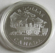 Canada 1 Dollar 1981 100 Years Canadian Pacific Railway Silver Proof
