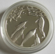 South Africa 2 Rand 2001 Wildlife Common Dolphin 1 Oz Silver