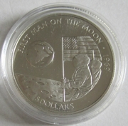 Cook Islands 5 Dollars 1991 First Man on the Moon Silver