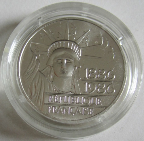 Frankreich 100 Francs 1986 100 Jahre Freiheitsstatue in New York Piedfort