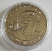 Jamaica 10 Dollars 1975 Christopher Columbus Silver