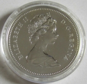 Canada 1 Dollar 1976 100 Years Library of Parliament Silver