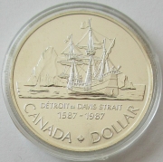 Kanada 1 Dollar 1987 400 Jahre Davis-Expedition BU
