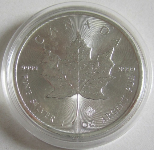 Canada 5 Dollars 2016 Maple Leaf 1 Oz Silver