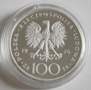 Poland 100 Zlotych 1976 Kazimierz Pulaski Silver