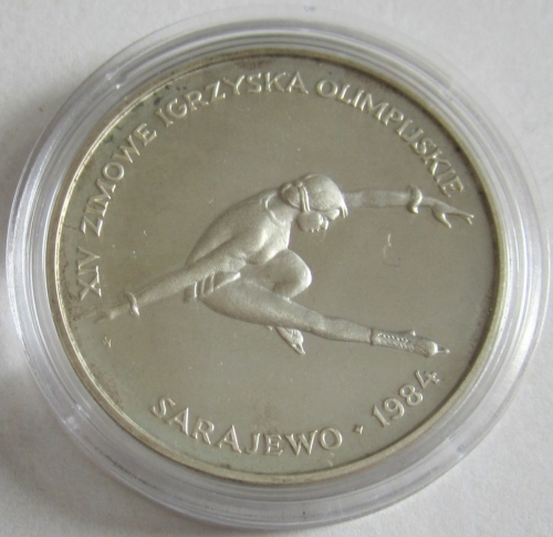 Polen 200 Zlotych 1984 Olympia Sarajevo Eiskunstlauf