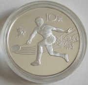 China 10 Yuan 1989 Asian Games in Beijing Badminton Silver