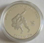 South Korea 5000 Won 1988 Olympics Seoul Wrestling 1/2 Oz...