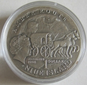 Niue 1 Dollar 2008 Amber Route Gdansk / Danzig Silver