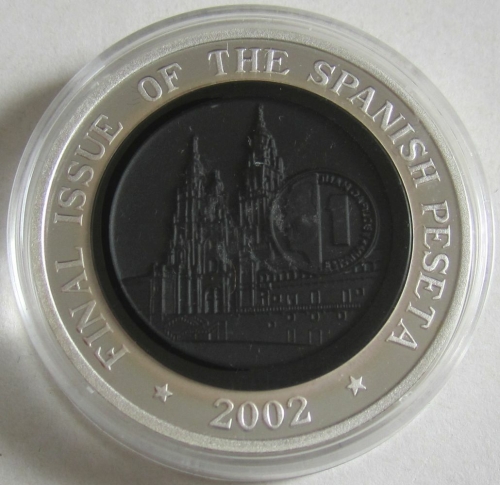 Samoa 10 Tala 2002 Euro Introduction Spanish Peseta 1 Oz Silver