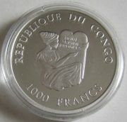 Kongo 1000 Francs 2002 Euroeinführung...