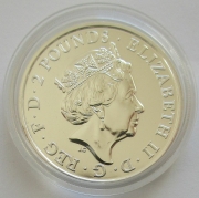 Großbritannien 2 Pounds 2016 Lunar Affe