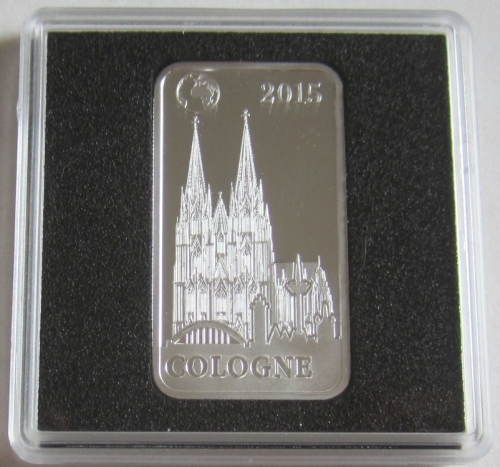 Solomon Islands 2 Dollars 2015 Cologne Cathedral 1/2 Oz Silver