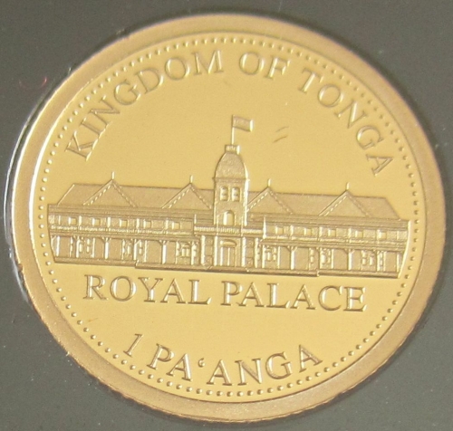 Tonga 1 Paanga 2017 Royal Palace in Nukualofa Gold