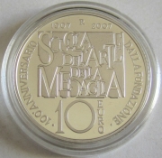 Italy 10 Euro 2007 100 Years School for Medal Art Silver