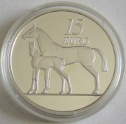 Ireland 15 Euro 2010 Animals Horse Silver