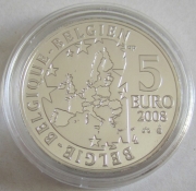 Belgium 5 Euro 2008 50 Years Smurfs Silver