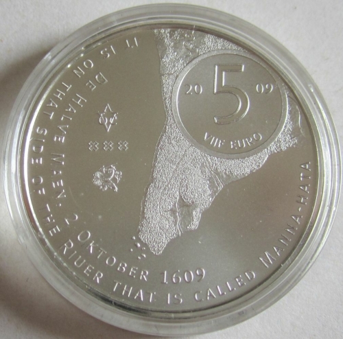 Netherlands 5 Euro 2009 400 Years Manhattan BU