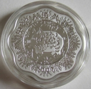 China 10 Yuan 2007 Lunar Pig Blossom 1 Oz Silver