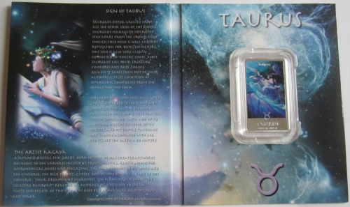 Niue 2 Dollars 2012 Zodiac by Kagaya Taurus 1 Oz Silver