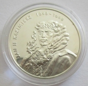 Poland 10 Zlotych 2000 Jan II Kazimierz Head Silver