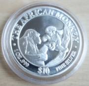 Somalia 10 Dollars 1999 Affe
