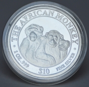Somalia 10 Dollars 2000 Affe