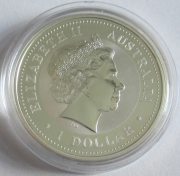 Australia 1 Dollar 1999 Kookaburra 1 Oz Silver