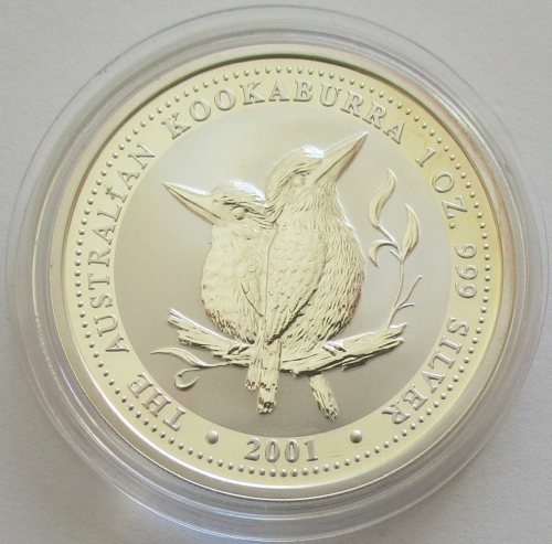Australia 1 Dollar 2001 Kookaburra 1 Oz Silver