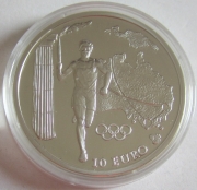 Griechenland 10 Euro 2004 Olympia Athen Fackellauf...