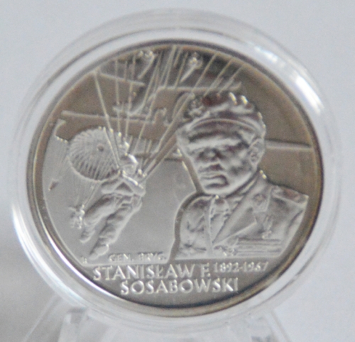 Poland 10 Zlotych 2004 General Stanislaw F. Sosabowski Silver