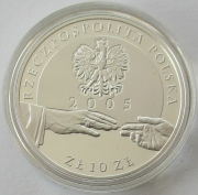 Poland 10 Zlotych 2005 Pope John Paul Silver