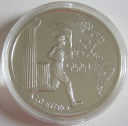 Greece 10 Euro 2004 Olympics Athens Torch Relay America 1 Oz Silver