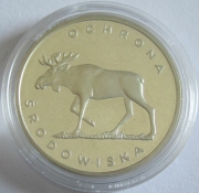 Poland 100 Zlotych 1978 Wildlife Elk / Moose Silver