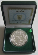 Ukraine 10 Hryvnia 2013 Flora & Fauna Great Bustard 1 Oz Silver